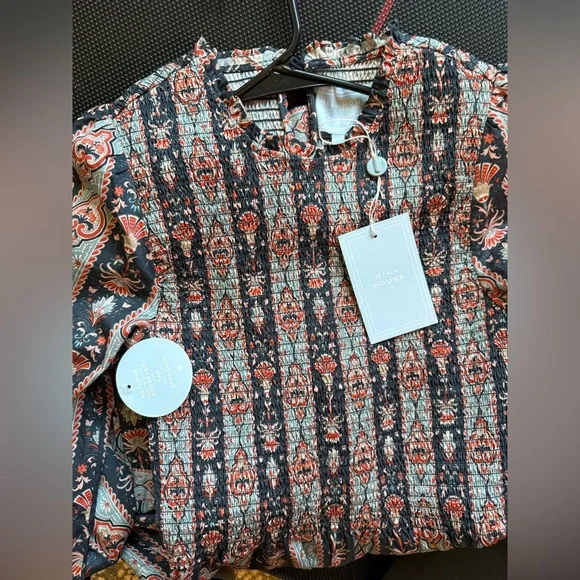 Hill House Mini Dress - Blue and Pink Pattern NWT size XS - Picture 7 of 7